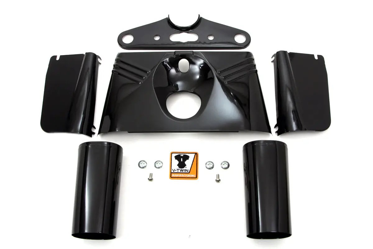 Black Fork Cover Kit by V-Twin