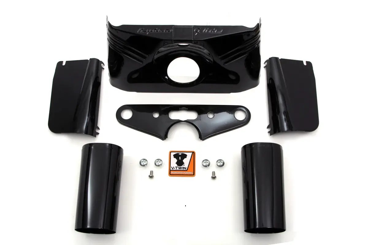Black Fork Cover Kit by V-Twin