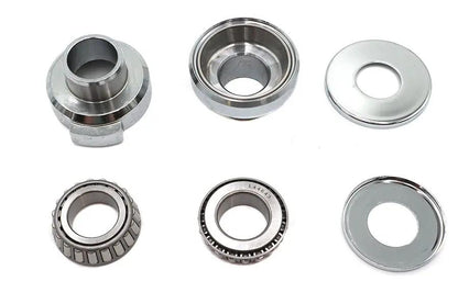 V-Twin Chrome Fork Neck Cup Kit with Stops for Harley Davidson FX & FL Models by V-Twin