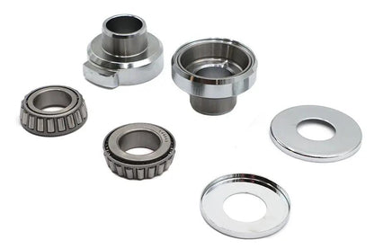 V-Twin Chrome Fork Neck Cup Kit with Stops for Harley Davidson FX & FL Models by V-Twin