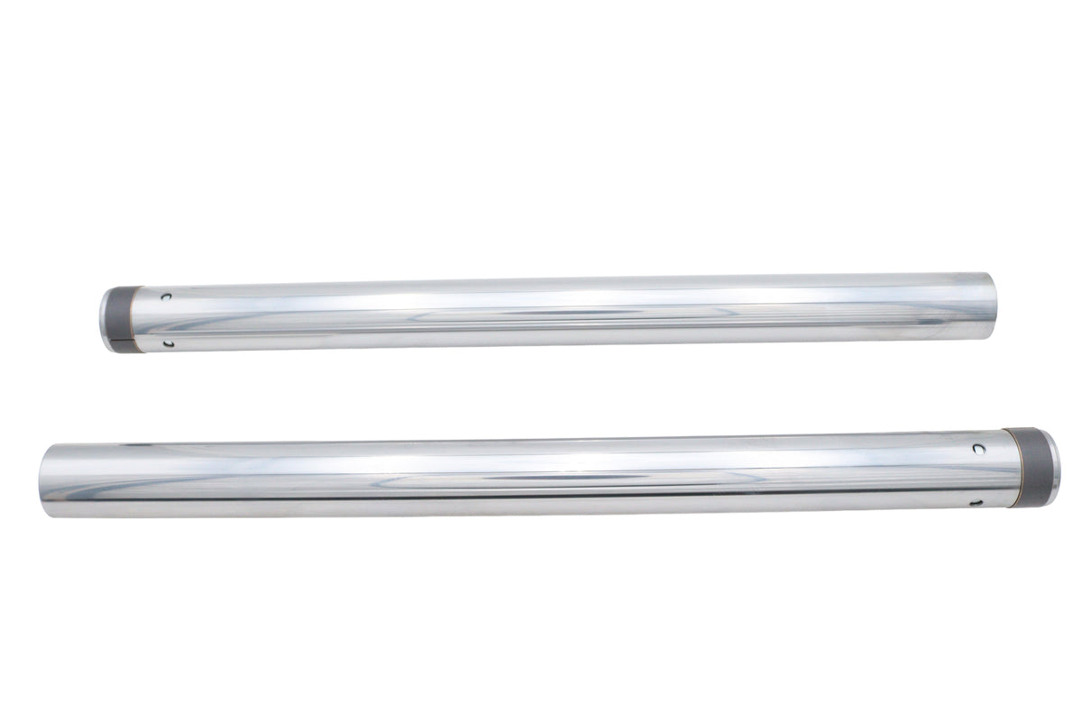 V-Twin IFT-0011-S-2 Hard Chrome 49mm Fork Tube Set, 2 in. Over Stock