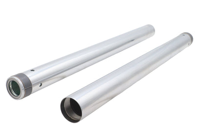 V-Twin IFT-0011-S-2 Hard Chrome 49mm Fork Tube Set, 2 in. Over Stock