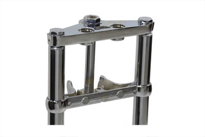 V-Twin Fork Assembly with Polished Sliders, 4 Inches Over Stock, Part 24-1504