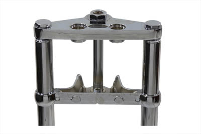 V-Twin Fork Assembly with Polished Sliders, 4 Inches Over Stock, Part 24-1504