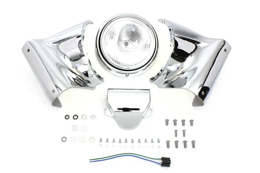 V-Twin 65007 7 Inch Headlamp Cowl Kit for Harley Davidson FL Models by V-Twin