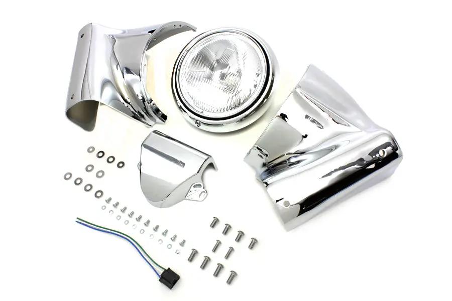 V-Twin 65007 7 Inch Headlamp Cowl Kit for Harley Davidson FL Models by V-Twin