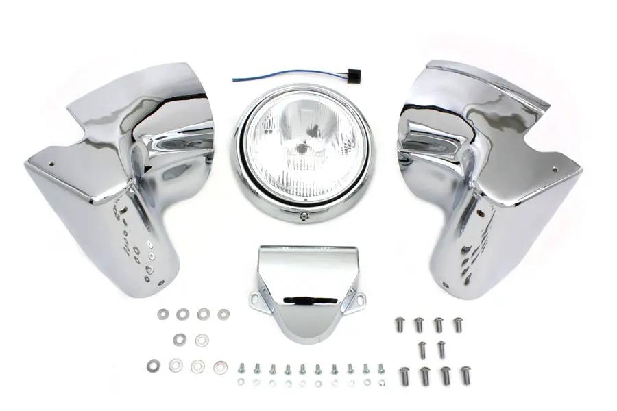 V-Twin 65007 7 Inch Headlamp Cowl Kit for Harley Davidson FL Models by V-Twin