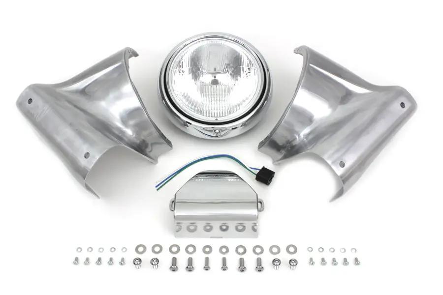 V-Twin 65007P 7 Inch Headlamp Cowl Kit for Harley Davidson FL Models by V-Twin