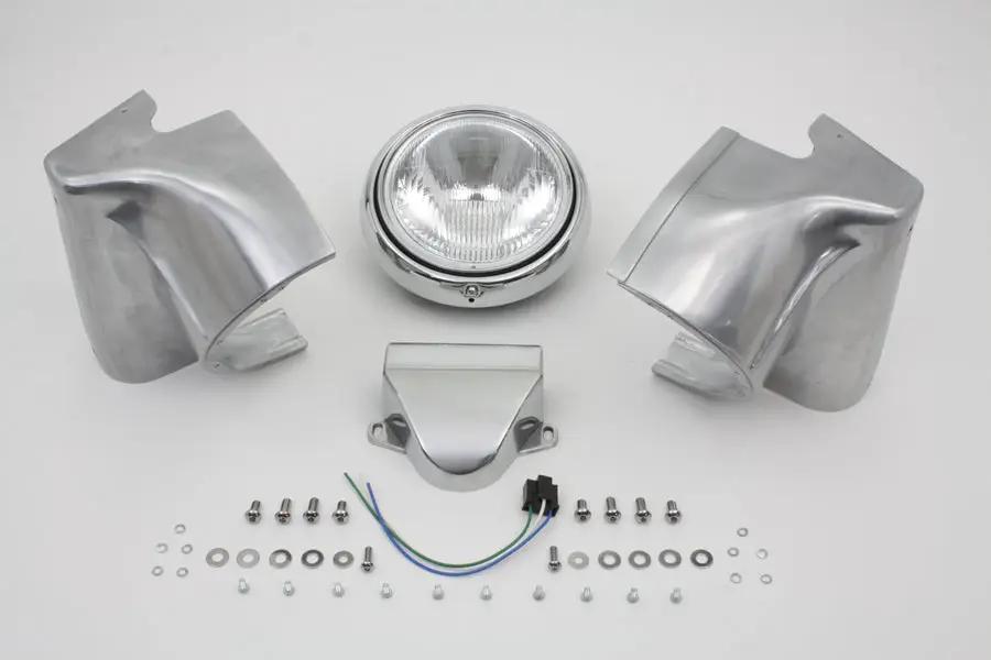 V-Twin 65007P 7 Inch Headlamp Cowl Kit for Harley Davidson FL Models by V-Twin