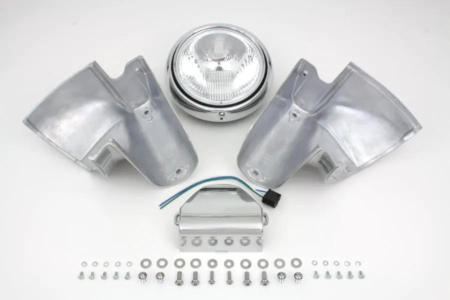 V-Twin 65007P 7 Inch Headlamp Cowl Kit for Harley Davidson FL Models by V-Twin