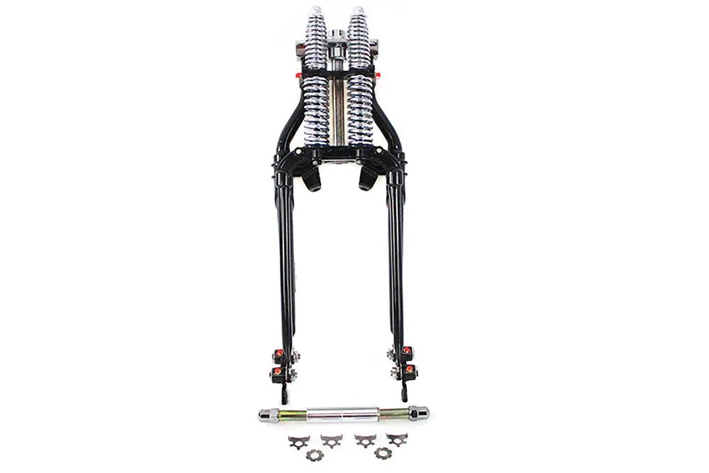 V-Twin 18 Inch Spring Fork Kit Black for Harley Davidson FL Models by V-Twin