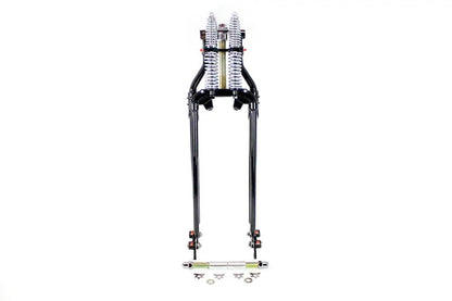 V-Twin 24 Inch Spring Fork Kit Offset Black for Harley Davidson FL Models by V-Twin