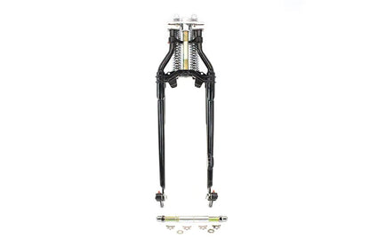 V-Twin 24 Inch Spring Fork Kit Offset Black for Harley Davidson FL Models by V-Twin