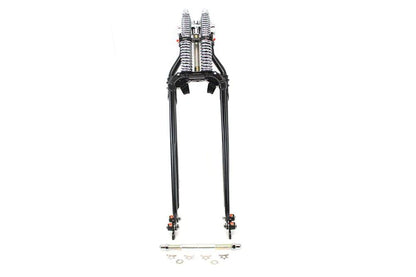 V-Twin 24-1574 25-1/2 Inch Spring Fork Kit Offset Black for Harley Davidson FL Models by V-Twin
