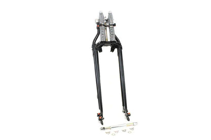 V-Twin 24-1574 25-1/2 Inch Spring Fork Kit Offset Black for Harley Davidson FL Models by V-Twin