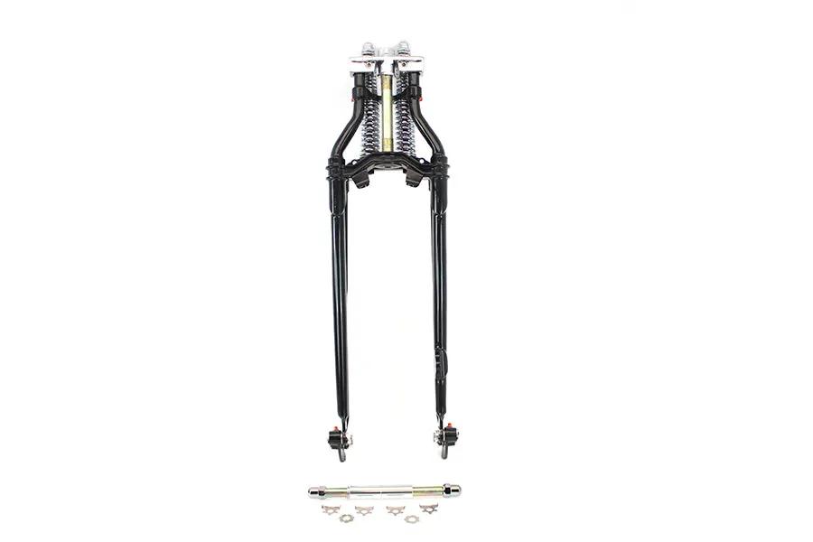 V-Twin 24-1574 25-1/2 Inch Spring Fork Kit Offset Black for Harley Davidson FL Models by V-Twin