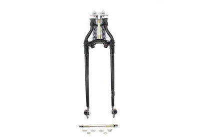 V-Twin 24-1574 25-1/2 Inch Spring Fork Kit Offset Black for Harley Davidson FL Models by V-Twin