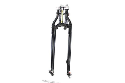 V-Twin 24-1574 25-1/2 Inch Spring Fork Kit Offset Black for Harley Davidson FL Models by V-Twin