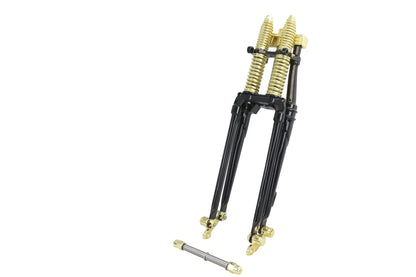 V-Twin 24-1576 18-Inch Spring Fork Kit with Brass Accents for Harley Davidson FL Models by V-Twin