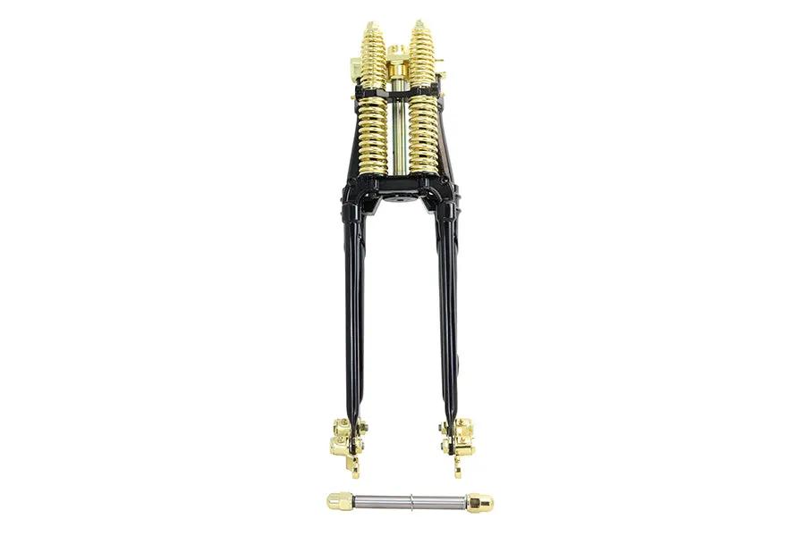 V-Twin 22 Inch Spring Fork Kit with Brass Accents for Harley Davidson FL Models by V-Twin