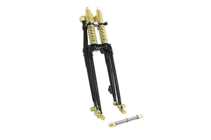 V-Twin 22 Inch Spring Fork Kit with Brass Accents for Harley Davidson FL Models by V-Twin