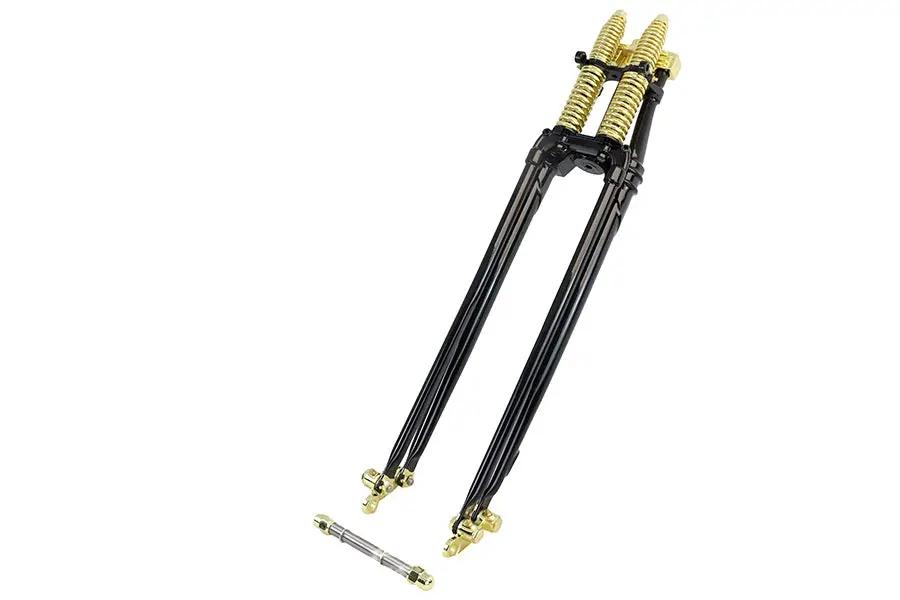 V-Twin 24-1580 26-Inch Spring Fork Kit with Brass Accents for Harley Davidson FL Models by V-Twin