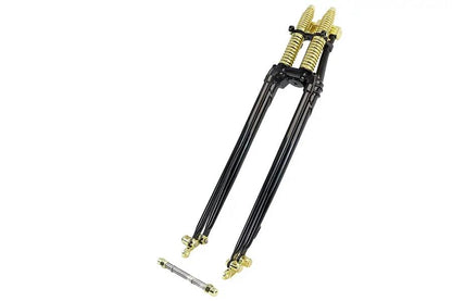 V-Twin 24-1580 26-Inch Spring Fork Kit with Brass Accents for Harley Davidson FL Models by V-Twin