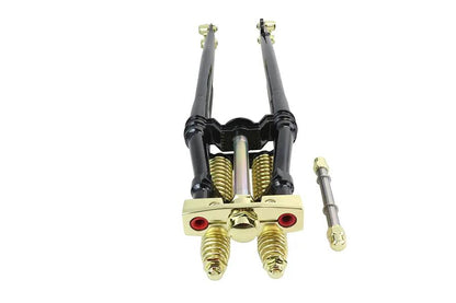 V-Twin 28 Inch Spring Fork Kit with Brass Accents for Harley Davidson FL (1941-1950) by V-Twin