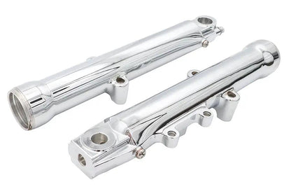V-Twin Factory Sample Chrome Lower Fork Slider Set for Harley Davidson FXST Models by V-Twin