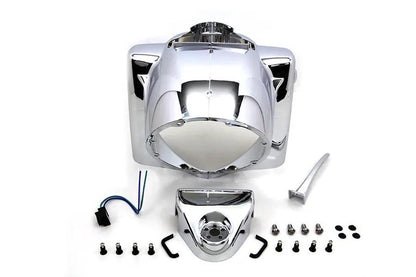 V-Twin Headlamp Cowl Assembly Chrome for Harley Davidson FLT (1986-1995) by V-Twin