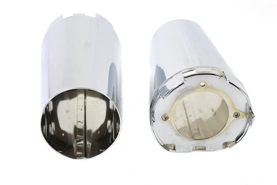 V-Twin Upper Fork Slider Cover Set Chrome for Harley Davidson FLFB and FLFBS Models Part 78303 by V-Twin