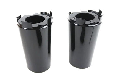 V-Twin Upper Fork Slider Cover Set for Harley Davidson FLFB and FLFBS 2018-2024 with Gloss Black Finish by V-Twin
