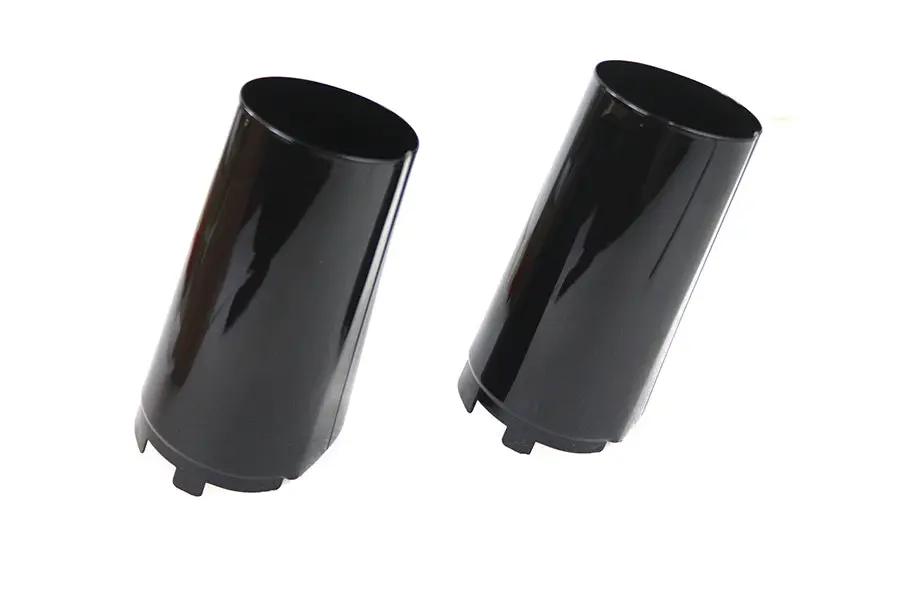 V-Twin Upper Fork Slider Cover Set for Harley Davidson FLFB and FLFBS 2018-2024 with Gloss Black Finish by V-Twin