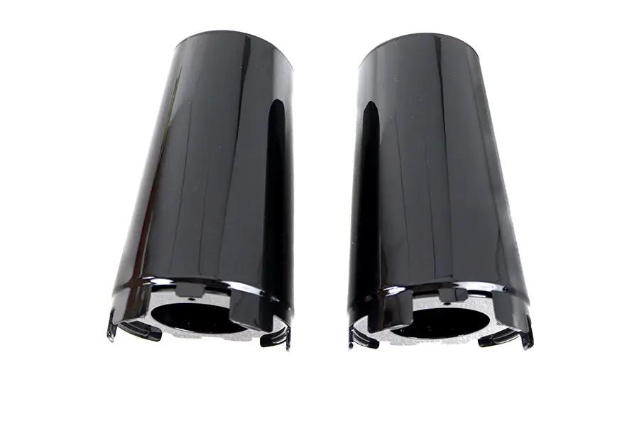 V-Twin Upper Fork Slider Cover Set for Harley Davidson FLFB and FLFBS 2018-2024 with Gloss Black Finish by V-Twin