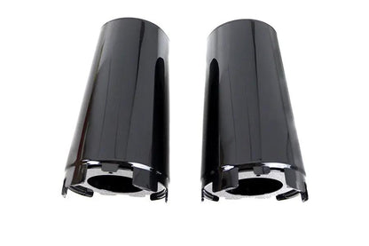 V-Twin Upper Fork Slider Cover Set for Harley Davidson FLFB and FLFBS 2018-2024 with Gloss Black Finish by V-Twin