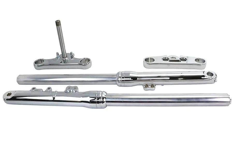 V-Twin 49mm Fork Slider Assembly with Chrome Sliders for Harley Davidson FXST by V-Twin