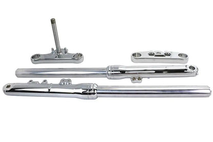 V-Twin 49mm Fork Slider Assembly with Chrome Sliders for Harley Davidson FXST by V-Twin