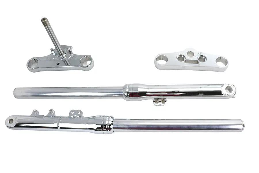 V-Twin 49mm Fork Slider Assembly with Chrome Sliders for Harley Davidson FXST by V-Twin