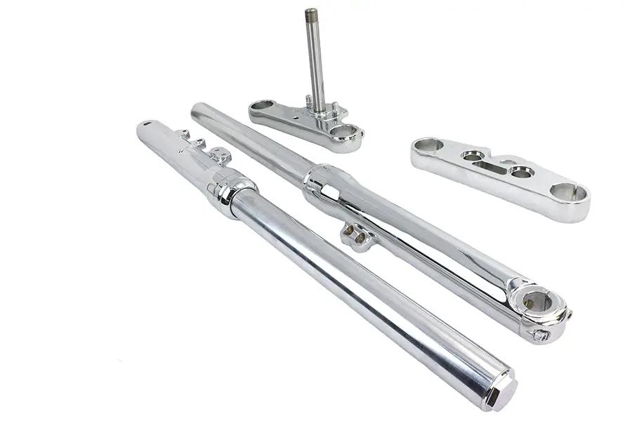V-Twin 49mm Fork Slider Assembly with Chrome Sliders for Harley Davidson FXST by V-Twin