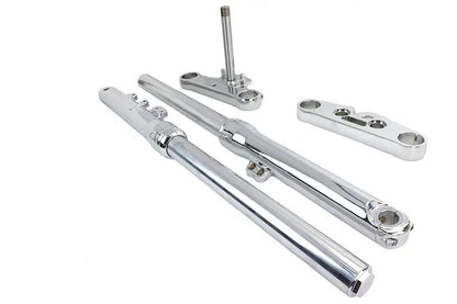 V-Twin 49mm Fork Slider Assembly with Chrome Sliders for Harley Davidson FXST by V-Twin