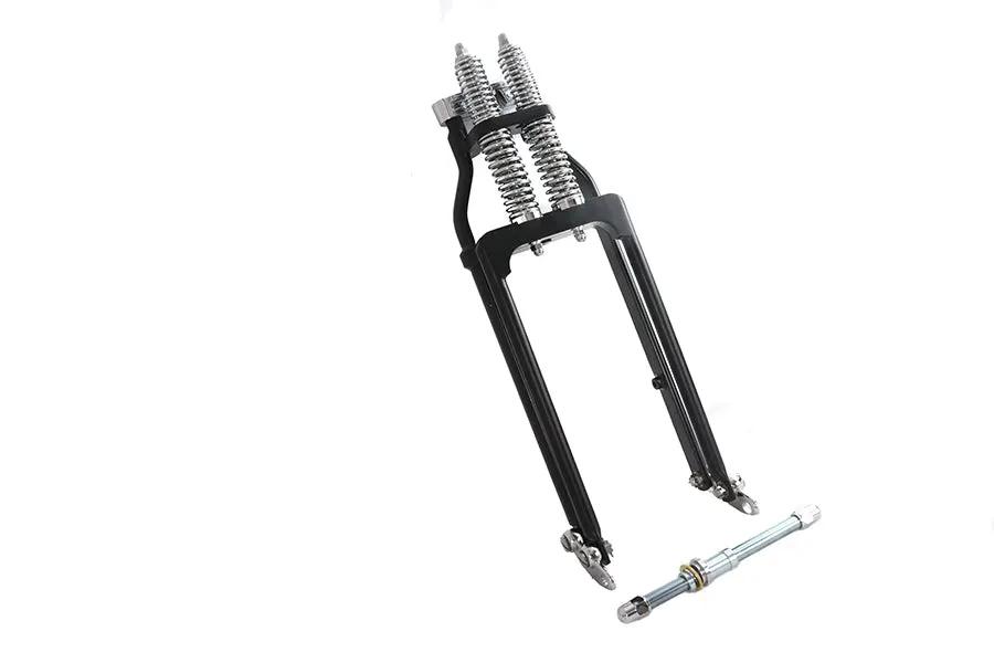 Ultima Spring Fork Assembly Black with Chrome Springs - 4 Inch | Part #117-80 by Ultima