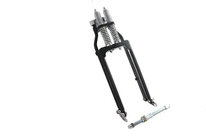 Ultima Spring Fork Assembly Black with Chrome Springs - 4 Inch | Part #117-80 by Ultima