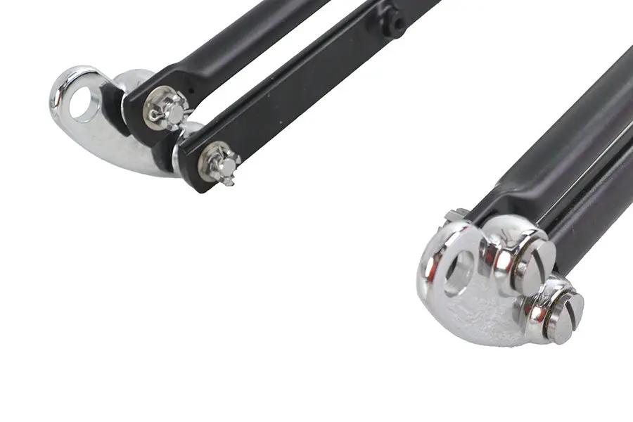 Ultima Spring Fork Assembly Black with Chrome Springs - 4 Inch | Part #117-80 by Ultima