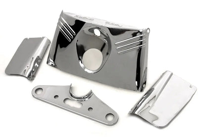 V-Twin 74147 Triple Tree Cover Kit Chrome for Harley Davidson FLH 1950-1959 by V-Twin