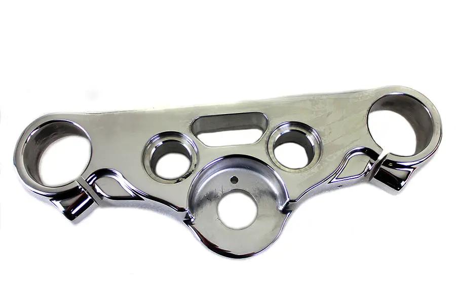 V-Twin FXDWG Polished Top Triple Tree for Harley Davidson 2008-2017 by V-Twin