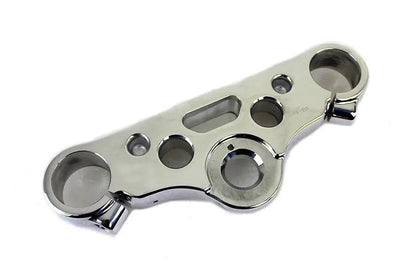 V-Twin FXDWG Polished Top Triple Tree for Harley Davidson 2008-2017 by V-Twin