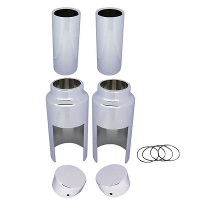 V-Twin Softail Breakout Chrome Fork Cover Kit for Harley Davidson FXSB Models (2018-2026) by V-Twin