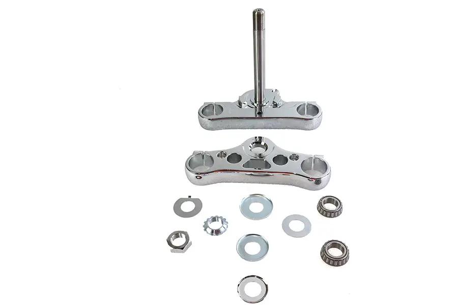 V-Twin FXD 49mm Triple Tree Set Chrome for Harley Davidson FXD (2008-2017) by V-Twin