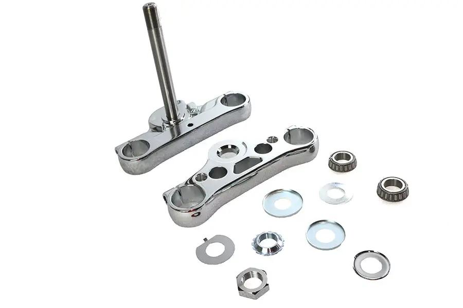V-Twin FXD 49mm Triple Tree Set Chrome for Harley Davidson FXD (2008-2017) by V-Twin