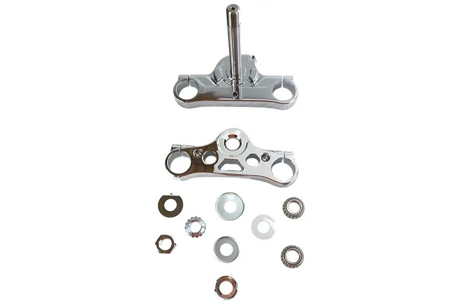 V-Twin FXD 49mm Triple Tree Set Chrome for Harley Davidson FXD (2008-2017) by V-Twin